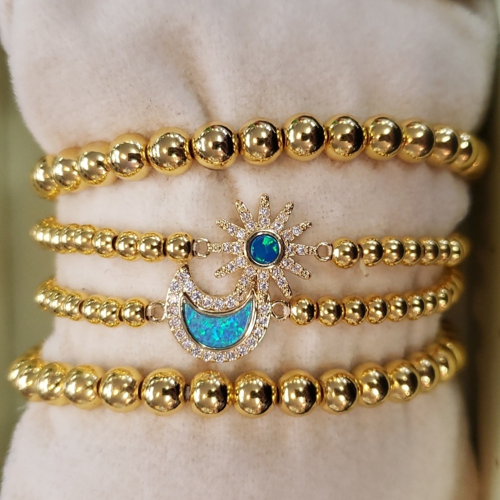 Arm Candy by Eye Candy L.A. "Myra" Moon and Sun Boxed Bracelet Set